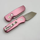 Pro-Tech Runt 5 w/ Satin Pink Handle & Stonewash 20CV Reverse Tanto R5201-Pink