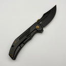 Kansept Knives Orion Blackwash Titanium w/ Milled Blackwash S35VN K1089A4
