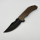 Kansept Knives Orion Bronze Anodized Titanium w/ Milled Blackwash S35VN K1089A5