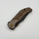 Kansept Knives Orion Bronze Anodized Titanium w/ Milled Blackwash S35VN K1089A5