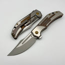 Kansept Knives Orion Bronze Anodized & Machined Titanium Handles w/ Milled S35VN K1089B3