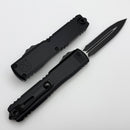 Microtech Ultratech Gen IV D/E Tactical Full Serrated w/ Black Flag Deep Engraved Handle 11224-3T-FLAG