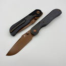 Kansept Knives Lichen Black Micarta Handle & Black Stainless Liner w/ Rose Gold 154CM T2091A1