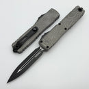 Microtech Ultratech ZBP Tactical D/E w/ Natural Clear Topo Handle 1122-1NC-TP