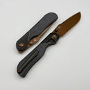 Kansept Knives Lichen Black Micarta Handle & Black Stainless Liner w/ Rose Gold 154CM T2091A1
