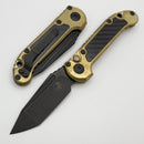 Microtech Marfione Select LUDT Gen III Naval Brass Carbon Fiber Inlaid Handles w/ DLC M390MK T/E 1136-1DLCTMS3