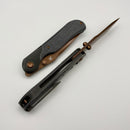 Kansept Knives Lichen Black Micarta Handle & Black Stainless Liner w/ Rose Gold 154CM T2091A1