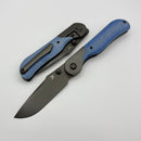 Kansept Knives Lichen Blue Micarta Handle & Grey Stainless Liners w/ Grey TiCn 154CM T2091A2
