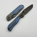 Kansept Knives Lichen Blue Micarta Handle & Grey Stainless Liners w/ Grey TiCn 154CM T2091A2