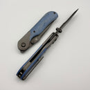 Kansept Knives Lichen Blue Micarta Handle & Grey Stainless Liners w/ Grey TiCn 154CM T2091A2