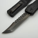 Marfione Custom Knives Combat Troodon LT Gen III Hefted Aluminum black Handle w/ Flamed Accent & DLC Cracked Ice Hellhound