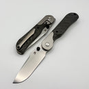 Kansept Knives Lichen Carbon Fiber Twill Handle & Stainless Liner w/ Stonewashed 154CM T2091A3
