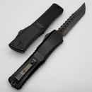 Marfione Custom Knives Combat Troodon LT Gen III Hefted Aluminum black Handle w/ Flamed Accent & DLC Cracked Ice Hellhound