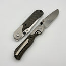 Kansept Knives Lichen Carbon Fiber Twill Handle & Stainless Liner w/ Stonewashed 154CM T2091A3