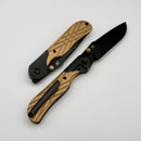 Kansept Knives Lichen Bronze Anodized Topo Aluminum Handles and Black Stainless Liners w/ Blackwash 154CM T2091A4