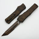 Microtech Knives Combat Troodon Gen III Plague Outbreak Tanto Part Serrated 1144-2PLOBS
