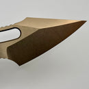 Pre-Owned Microtech Marfione Select Manual Stitch RAM LOK Antique Green Frag Titanium Handles & Bronze M390MK 169RL-13FRMS1