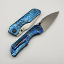 Kansept Knives Mini Lanza Lightning Strike Titanium Handle w/ Stonewashed 20CV K1116A3