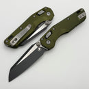 Microtech MSI RAM LOK Mini OD Green Fluted Aluminum Handles w/ Black M390MK 210M-1FLOD