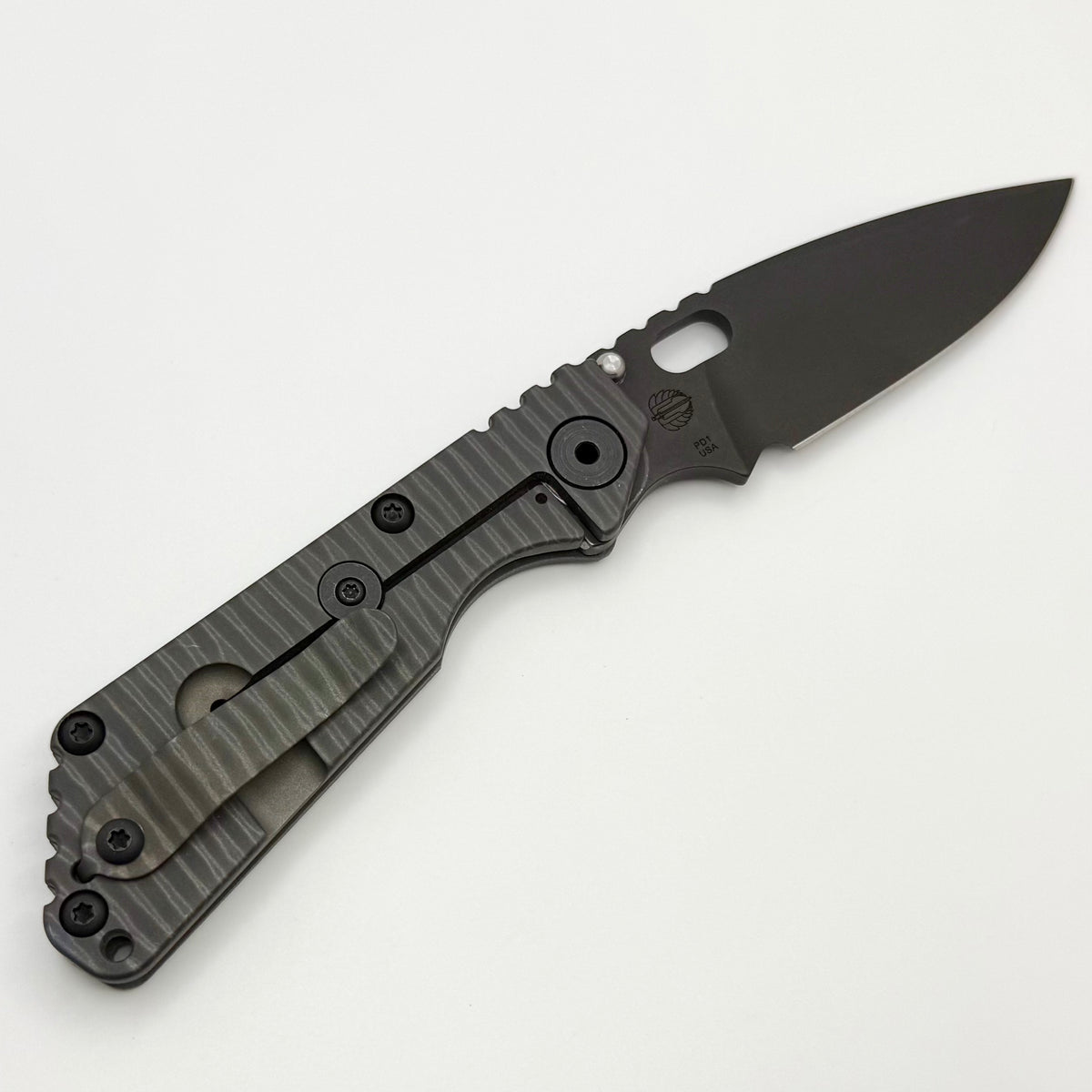 Pre-Owned Mick Strider SnG Crosshatch G-10/Flamed Titanium & PD1