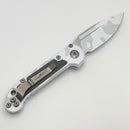Pre-Owned Microtech Knives LUDT Gen III Artic Camo Drop Point w/ Low Polish Accents 1135-1LPACS-D22