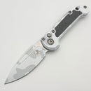 Pre-Owned Microtech Knives LUDT Gen III Artic Camo Drop Point w/ Low Polish Accents 1135-1LPACS-D22