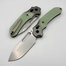 Kansept Knives Quasar Glow in The Dark Green G-10 Handles w/ Stonewashed 154CM T1099V5