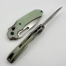 Kansept Knives Quasar Glow in The Dark Green G-10 Handles w/ Stonewashed 154CM T1099V5
