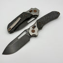 Kansept Knives Quasar Shred Carbon Fiber w/ Titanium Handles w/ Blackwash 20CV T1099V11