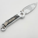 Pre-Owned Microtech Knives LUDT Gen III Artic Camo Drop Point w/ Low Polish Accents 1135-1LPACS-D22