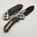 Kansept Knives Quasar Shred Carbon Fiber w/ Titanium Handles w/ Blackwash 20CV T1099V11