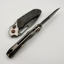 Kansept Knives Quasar Shred Carbon Fiber w/ Titanium Handles w/ Blackwash 20CV T1099V11