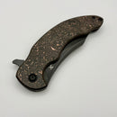 Kansept Knives Gilgamesh Copper Carbon Fiber & Titanium Handle w/ Blackwash S35VN K1128A4