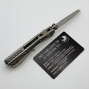 Microtech Marfione Select MSI RAM LOK Mini Slab Side Titanium Handles w/ Double Vapor Accents & Flamed Accents & Stonewash M390MK 210M-10MS5