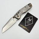 Microtech Marfione Select MSI RAM LOK Mini Frag Titanium Handles w/ Double Vapor Accents & Flamed Accents & Stonewash M390MK 210M-10FRMS5