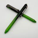Heretic Knives Maverick Customs Scribe Flipper Black/Green Fade w/ Green Splatter Pen H083-BGF-GRNSP