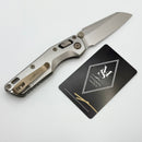 Microtech Marfione Select MSI RAM LOK Mini Fluted Titanium Handles w/ Double Vapor Accents & Flamed Accents & Stonewash M390MK 210M-10FLMS5