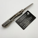 Microtech Marfione Select MSI RAM LOK Mini Fluted Titanium Handles w/ Double Vapor Accents & Flamed Accents & Stonewash M390MK 210M-10FLMS5