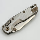 Microtech Marfione Select MSI RAM LOK Mini Fluted Titanium Handles w/ Double Vapor Accents & Flamed Accents & Stonewash M390MK 210M-10FLMS5