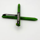 Heretic Knives Maverick Customs Scribe Flipper Green w/ Black Splatter Pen H083-GRN-BLKSP