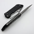 Heretic Koschei Black Aluminum Handles w/ Battleworn MagnaCut H061-5A