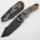 Heretic Knives Mini Pariah Auto Button Lock Duck Camo Handles w/ Black T/E MagnaCut H055-DC