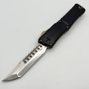 Marfione Custom Knives Combat Troodon LT Gen III Mirror Polished Hellhound w/ Black Handle & Bronze/Flamed Accents