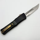 Marfione Custom Knives Combat Troodon LT Gen III Mirror Polished Hellhound w/ Black Handle & Bronze/Flamed Accents