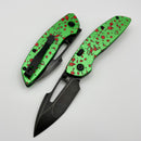 Kansept Knives Link Green Zombie Aluminum Handle w/ Blackwash 14C28N T1068H3