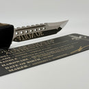 Marfione Custom Knives Combat Troodon LT Gen III Mirror Polished Hellhound w/ Black Handle & Bronze/Flamed Accents