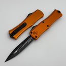 Microtech Knives Mini Hera Black D/E M390MK w/ Orange Handle 1702M-1OR