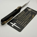 Marfione Custom Knives Combat Troodon LT Gen III Mirror Polished Hellhound w/ Black Handle & Bronze/Flamed Accents
