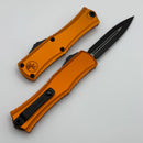 Microtech Knives Mini Hera Black D/E M390MK w/ Orange Handle 1702M-1OR