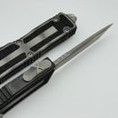 Microtech Scarab 2 Gen 3 Apocalyptic Spine Fluted Tanto Weathered Metal 1279-10APWME